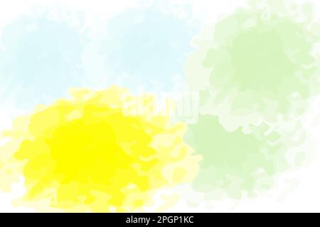 Abstract background texture of watercolor spots in trendy shades of spring and summer. Hello summer. Happy Easter. Isolate. Design for lettering, greeting, invitation or poster, brochures, booklets. Stock Vector