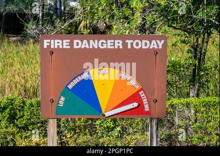 Jupiter, Florida, USA. 23rd Mar, 2023. Hungryland wildfire. Southern Martin County/Northern Palm Beach County, Florida. Extremely high fire danger exists as a result of drought in South Florida. When the fire was reported, it had already engulfed 150 acres. State and County resources are being deployed, quickly. However, there is a concern for campers as only one access road exists, limiting the evacuation route. (Credit Image: © Shane Srogi/ZUMA Press Wire) EDITORIAL USAGE ONLY! Not for Commercial USAGE! Stock Photo