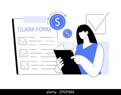 Claim your documents abstract concept vector illustration. Stock Vector