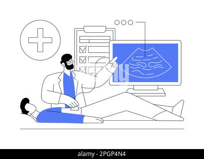 Ultrasound scan abstract concept vector illustration. Stock Vector