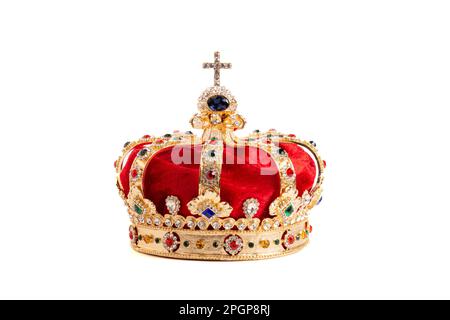 The Royal Coronation Crown Isolated on a White Background Stock Photo