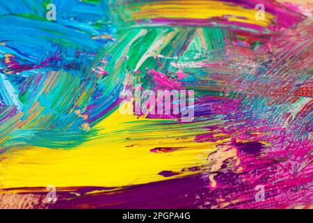 Background image of bright oil-paint palette closeup Stock Photo - Alamy