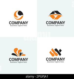 Set of Logo, Business logo concept, 4 logo set Stock Vector