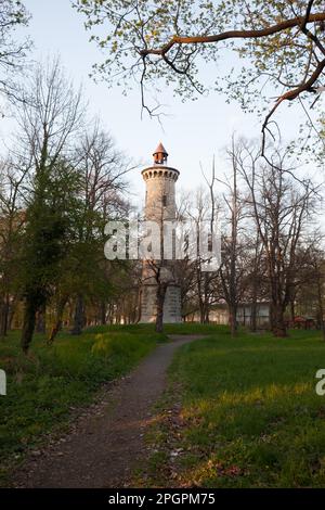Park Bismarck Tower Quedlinburg Stock Photo