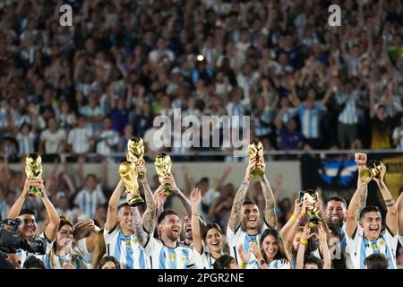 March 23, 2023, City of Buenos Aires, City of Buenos Aires, Argentina: INT. SPORTS.- Argentina team during the friendly soccer match against Panama, in Buenos Aires, Argentina, March 23, 2023 (Credit Image: © Julieta Ferrario/ZUMA Press Wire) EDITORIAL USAGE ONLY! Not for Commercial USAGE! Stock Photo