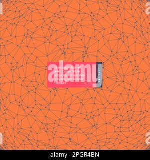 Lattice structure. Science or technology background. 3d grid surface. Abstract  vector illustration. Stock Vector