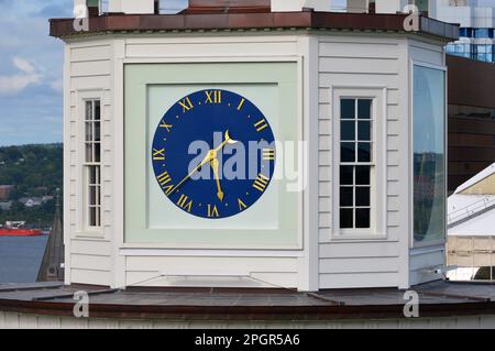 Western face of the Halifax Town Clock on Citadel Hill in Halifax, Nova Scotia, Canada Stock Photo