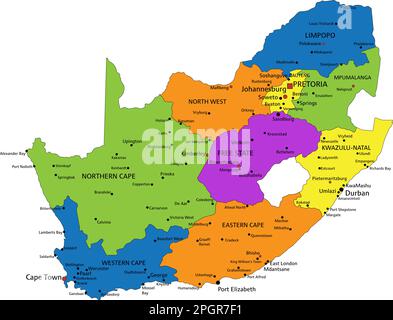 Colorful Africa political map with clearly labeled, separated layers ...