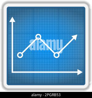 Chart icon, vector eps10 illustration Stock Vector