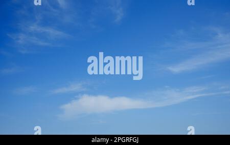 Blue sky background with white clouds, texture Stock Photo
