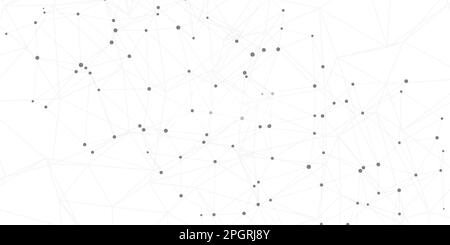 Network connections background with connecting lines and dots design Stock Vector