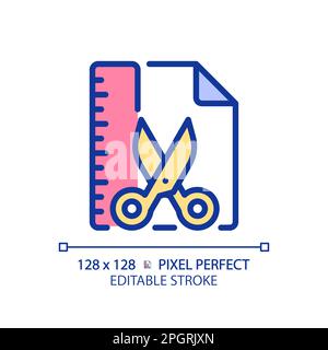DIY STEM pixel perfect RGB color icon Stock Vector