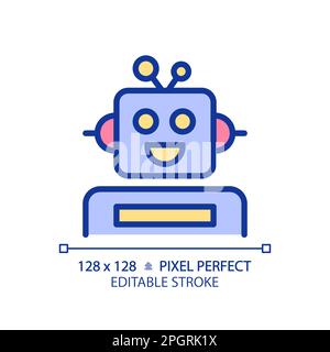 Robotics and STEM pixel perfect RGB color icon Stock Vector