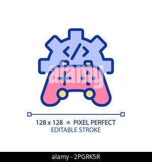 Game development pixel perfect RGB color icon Stock Vector