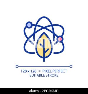 STEM in biology pixel perfect RGB color icon Stock Vector