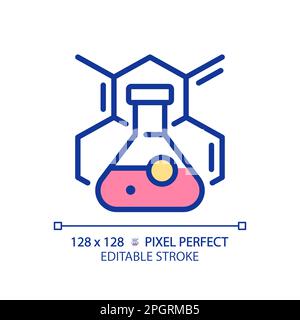 STEM activities pixel perfect RGB color icon Stock Vector