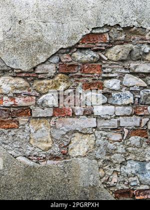 Surface of decayed stone wall as background Stock Photo