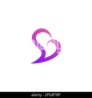 G Love Logo Design. Heart G Initial vector Stock Vector