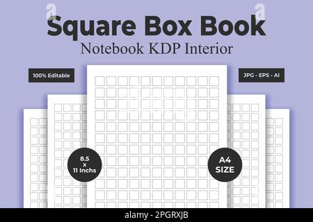 Square Box Book KDP Interior Stock Vector