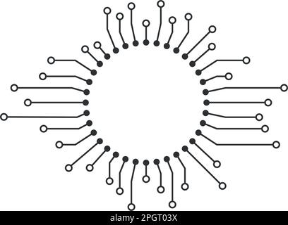 CPU for computer and smartphone icon in flat style. Processor chipset vector illustration on isolated background. Microchip sign business concept. Stock Vector