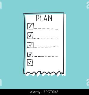Hand drawn memo paper sheet icon in flat style. Sticky note vector illustration on isolated background.  To do list sign business concept. Stock Vector