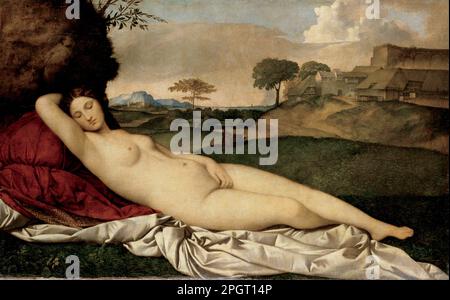 Sleeping Venus  between 1508 and 1510  High Renaissance (1494–1527)  by Giorgione Stock Photo