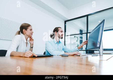 Professional development programers programming game software or developing code for shopping online financial data security system network working at Stock Photo