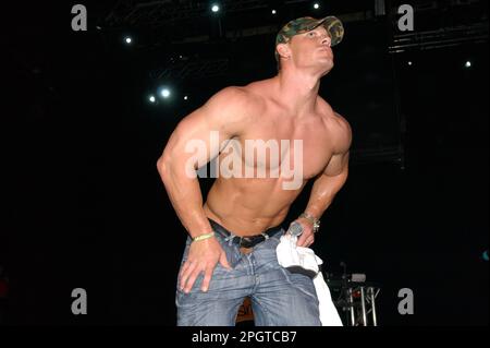 Milan Italy 16/09/2005 :  John Cena, John Cena and Tha Trademarc live concert at the Rolling Stone nightclub Stock Photo