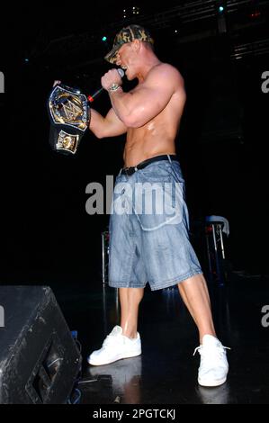 Milan Italy 16/09/2005 :  John Cena, John Cena and Tha Trademarc live concert at the Rolling Stone nightclub Stock Photo