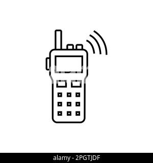 Outline walkie talkies vector icon. isolated black simple line element illustration from outdoor activities concept. editable vector stroke walkie tal Stock Vector