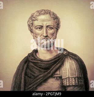 Gaius Plinius Secundus, AD 23/24 – 79, called Pliny the Elder, Roman author, digitally altered Stock Photo