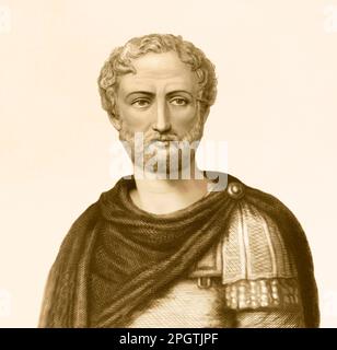 Gaius Plinius Secundus, AD 23/24 – 79, called Pliny the Elder, Roman author, digitally altered Stock Photo