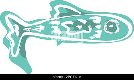 Artwork Dry Brush Ink Fish Print Stock Vector Image & Art - Alamy