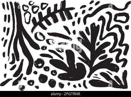 Grunge Hand Drawn Contemporary Abstract Background. Stock Vector