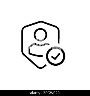User protection icon. Privacy symbol concept isolated on white background. Vector illustration Stock Vector