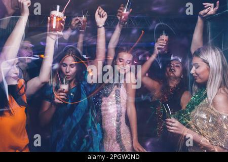 New Year dance party in night club Stock Photo - Alamy
