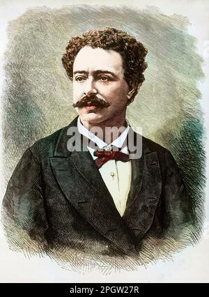 Portrait of Edmondo De Amicis (1846-1908), Italian writer. Stock Photo