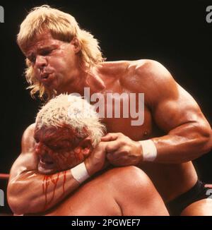 1987 Lex Luger Dusty Rhodes Photo by  John  Barrett/PHOTOlink Stock Photo