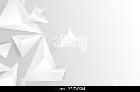 Vector background abstract polygon triangles on white background Stock Vector