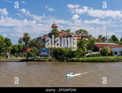 Tigre, Argentina - 7 February 2023: Club de Regattas La Marina rowing club on Parana delta Stock Photo
