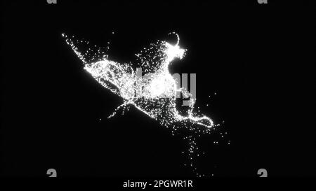 Flow white particles. Computer generated 3d render Stock Photo - Alamy