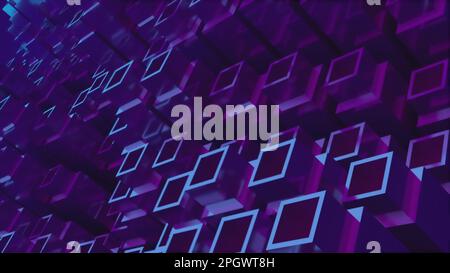 Waves glossy cylinders. Computer generated 3d render Stock Photo