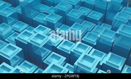 Waves glossy cylinders. Computer generated 3d render Stock Photo