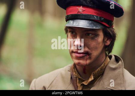 TERNOPIL, UKRAINE - June 2020 UPA Ukrainian Insurgent Army movie filming. Pictures of backstage. Russian soldier Stock Photo