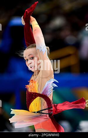 Janna JYRKINEN (FIN), during Women Free Skating, at the ISU European