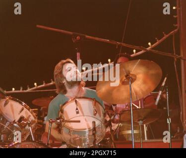 Drummer Dennis Wilson of the Beach Boys at the Civic Center, Providence, Rhode Island, USA, June 16, 1978. Stock Photo