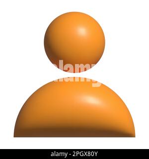 3d profile realistic icon. Social avatar for online communication and work. Vector illustration Stock Vector