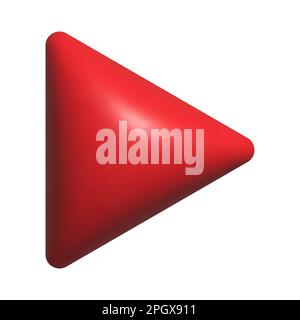 3d realistic play button. Vector illustration Stock Vector