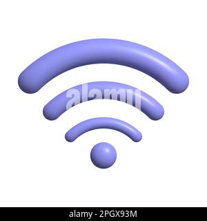 3D Realistic Wireless network icon. Vector illustration Stock Vector