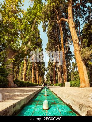 Kashan, Iran - 27th may, 2022: traditional persian Fin garden Kashan, Iran Stock Photo